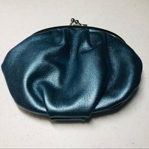 H & M Small Purse in Metallic Blue